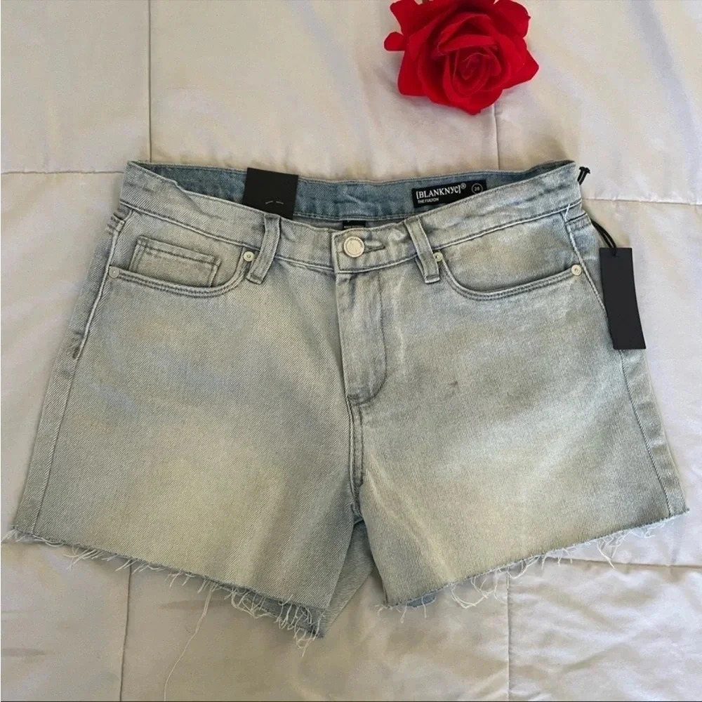 BlankNYC the Fulton roll up denim shorts